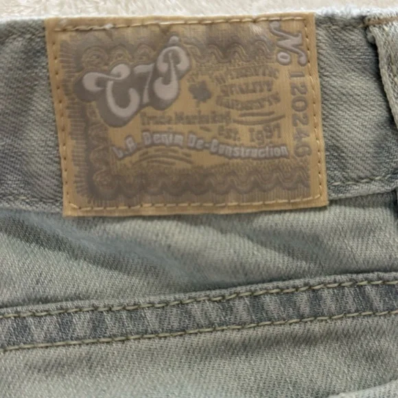 C7P A Chip And Pepper Production Laguna Beach Flare Jeans Size 3 - Picture 8 of 12